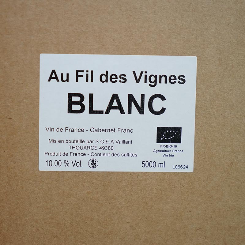BIB Au Fil des Vignes  Blanc 5L - Les Grandes Vignes